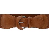 BlackButterfly Largo PU Elastico Allungare Fibbia Girovita Cintura (Marrone, M)