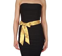 BlackButterfly Matrimonio Damigella Raso Fascia Cintura (Oro, 5W / 250L)