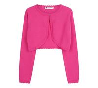 BlackButterfly Ragazze Lungo Lavorato a Maglia Bambini Bambini Bolero Coprispalla (Rosa Fucsia, 11-12 Anni)