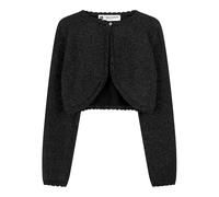 BlackButterfly Ragazze Manica Lunga Scintillante Bolero Bambini Caridgan (Nero, 11-12 Anni)