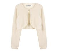 BlackButterfly Ragazze Maniche Lunghe Lavorato a Maglia Bambini Bambini Bolero Coprispalla (Beige, 11-12 Anni)