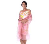 BlackButterfly Raso Setoso Sposa Matrimonio Feste Sera Scialle Pashmina Stola (Rosa scuro - Rosa chiaro, 60CM X 240CM)