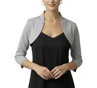 BlackButterfly Su Misura Bolero Manica 3/4 (Argento, 4XL)