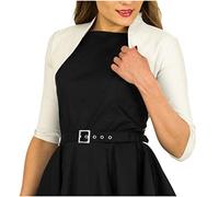BlackButterfly Su Misura Bolero Manica 3/4 (Avorio, 3XL)