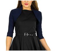 BlackButterfly Su Misura Bolero Manica 3/4 (Blu Mezzanotte, XS)