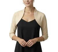 BlackButterfly Su Misura Bolero Manica 3/4 (Oro Champagne, 2XL)