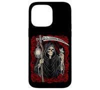 Blackcraft Vintage Death the Grim Reaper Moth Tarot Card Custodia per iPhone 14 Pro Max