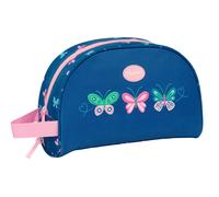 BLACKFIT8 Butterfly - Small Children's School Toiletry Bag with Handle, Children