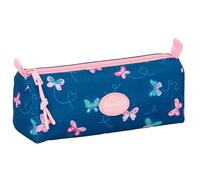 BLACKFIT8 MARIPOSAS - Astuccio con cerniera e scomparto per bambini, astuccio per bambini, ideale per bambini in età scolastica, comodo e versatile, qualità e resistenza, 21 x 7 x 8 cm
