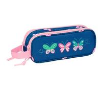 BLACKFIT8 MARIPOSAS - Astuccio doppio per bambini, ideale per scuola e ragazzi, comodo e versatile, qualità e resistenza, 21 x 6 x 8 cm