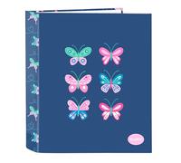 BLACKFIT8 MARIPOSAS - Cartellina a 4 anelli, ideale per bambini di diverse età, comoda e versatile, qualità e resistenza, 27 x 6 x 33 cm