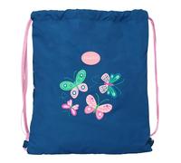 BLACKFIT8 MARIPOSAS - Zaino a sacco piatto, grande, ideale per bambini di diverse età, comodo e versatile, qualità e resistenza, 35 x 40 cm