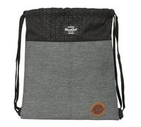 BLACKFIT8 OLD SCHOOL - Zaino a sacco piatto grande, ideale per bambini di diverse età, tessuto riciclabile, comodo e versatile, qualità e resistenza, 35 x 40 cm, Nero/Grigio, M, Casual
