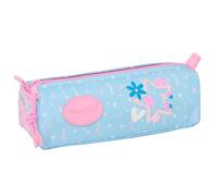 BLACKFIT8 Smile Astuccio con cerniera e scomparto, Astuccio per bambini ideale per bambini in età scolare, comodo e versatile, qualità e resistenza, 21 x 7 x 8 cm, azzurro, azzurro/rosa chiaro, m