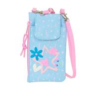 BLACKFIT8 SMILE - Portamonete standard, per cellulare, comodo e versatile, qualità e resistenza, 19 x 10 cm, Blu chiaro/Rosa Chiaro, M, Casual