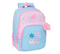 BLACKFIT8 SMILE - Zaino scuola per bambini, ideale per bambini di diverse età, comodo e versatile, qualità e resistenza, 32 x 15 x 42 cm, Blu chiaro/Rosa Chiaro, M, Casual