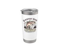 Blackfoot River Montana Pesca a Mosca Bicchiere termico in acciaio inox doppia parete