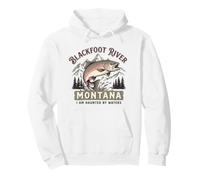 Blackfoot River Montana Pesca a Mosca Felpa con Cappuccio