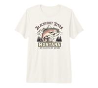 Blackfoot River Montana Pesca a Mosca Maglietta Premium