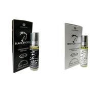 BlackHorse & WhiteHorse Concentrated Perfume Oil Roll-On (6ml x 2 Combo Pack) | Alcohol-Free Long Lasting Arabic Attar for Men | Woody, Musky, Oriental Masculine Perfume