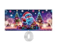 Blacklights Tapestry Christmas Decor | Merry Christmas Blacklights Tapestry Neon,Banner Glow In Dark Backdrop Snowmans Tree Candy Cane Fireworks For Party Room Wall Holiday Scene
