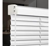 Blackout in Alluminio veneziani Tende da 25 mm Blinds Blinds Orizzontale per finestre Orizzontale, Regolazione della Luce Tende Metalliche, Tende per la Privacy per L'Ufficio, Bianco