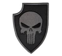 Blackout Punisher Shield US Navy Seals DEVGRU ACU Subdued Morale Embroideru Hook Patch