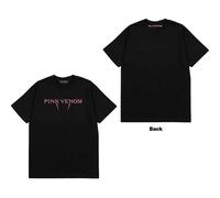 BLACKPINK T Shirt Rose Venom Band Logo Nuovo Ufficiale Unisex Nero