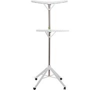 blackpoolal HOME SOLUTION Stendibiancheria extra large a 3 ripiani, in acciaio inox, pieghevole, per una facile conservazione (bianco)