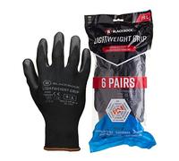 Blackrock 6 paia di guanti da lavoro in PU, uomo e donna, giardinaggio, imbianchino, DPI, magazzino, per la presa sul lavoro, guanti da cantiere, raccolta di rifiuti - Taglia 10/XL