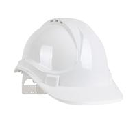Blackrock Cappello rigido bianco, Casco di sicurezza, Per edilizia, Uomo Donna Unisex, Cappelli da lavoro, Costruttore, Taglia unica Cinturino regolabile, HDPE, UK/EU 2016/425 EN937:2012+A1:2012