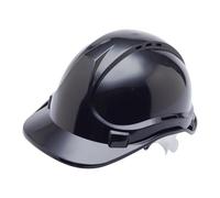 Blackrock Cappello rigido nero, Elmetto di sicurezza, Per edilizia, Uomo Donna Unisex, Cappelli da lavoro, Costruttore, Taglia unica Cinturino regolabile, HDPE, UK/EU 2016/425 EN937:2012+A1:2012