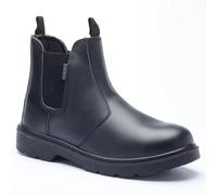BlackRock Commerciante Chelsea IN Pelle Slip On Stivali Punta Acciaio Sicurezza