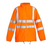 Blackrock Giacca in pile arancione Hi Vis, uomo e donna, resistente e calda, anti-pilling, abbigliamento da lavoro di sicurezza riflettente ad alta visibilità, completamente certificata EN