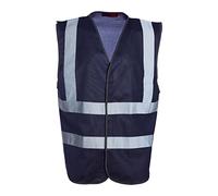 Blackrock Gilet Alta Visibilità Blu Navy, Gilet Alta Visibilità Uomo Gilet da Lavoro Giubbotto Catarifrangente Auto Hi Vis, Hi Viz, Gilet Uomo Estivo, Gilet Catarifrangente Uomo