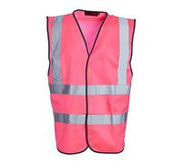 Blackrock Gilet Alta Visibilità Rosa, Gilet Alta Visibilità Uomo Gilet da Lavoro Giubbotto Catarifrangente Auto Hi Vis, Hi Viz, Gilet Uomo Estivo, Gilet Catarifrangente Uomo