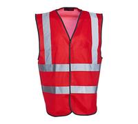 Blackrock Gilet Alta Visibilità Rosso, Gilet Alta Visibilità Uomo Gilet da Lavoro Giubbotto Catarifrangente Auto Hi Vis, Hi Viz, Gilet Uomo Estivo, Gilet Catarifrangente Uomo