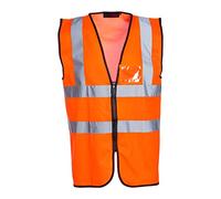 Blackrock Hi Vis Arancione Gilet Executive senza maniche, uomo e donna con zip a tutta lunghezza, abbigliamento di sicurezza leggero e riflettente ad alta visibilità, completamente certificato EN