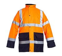 Blackrock Hi Vis Giacca isolata impermeabile, per uomo e donna, giacca arancione, cappotto, utilità e sicurezza, alta visibilità, lavori edili, idrorepellente, certificato EN 20471 classe 3, EN343 3:6