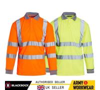 Blackrock Hi Vis Manica Lunga Polo Traspirante Leggero Comfort Lavoro Top