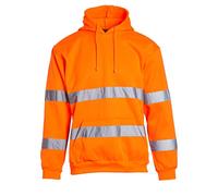 Blackrock Hi Vis Orange Felpa con cappuccio, abbigliamento da lavoro di alta qualità, sicuro e confortevole, ad alta visibilità, completamente certificato EN