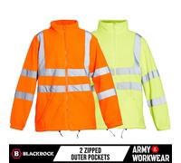 Blackrock Hi Vis Pile Lavoro Giacca Zip Tasche EN20471 Alto Viz Classe 3 EN2047