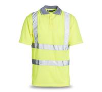 Blackrock Hi-Vis Polo Shirt, Maglietta Gialla, Abbigliamento da Lavoro e di Sicurezza, DPI ad Alta visibilità, per Uomo Donna Unisex, Certificato EN20471 Classe 2, Taglia Small