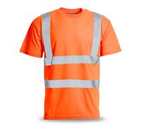 Blackrock Hi-Vis T-Shirt, Top da Lavoro ad Alta visibilità Arancione per l'industria ferroviaria, per Uomo, Donna, Unisex, Abbigliamento da Lavoro di utilità e Sicurezza DPI, EN20471 Classe 2