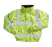 Blackrock Hi Vis Waterproof Bomber Jacket, Per uomo e donna, Giacca gialla, Cappotto, Utility & Safety, High Viz, Lavori edili, Idrorepellente, Certificato EN 20471 Classe 3, EN343 3:1