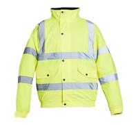 Blackrock Hi Vis Waterproof Bomber Jacket, Per uomo e donna, Giacca gialla, Cappotto, Utility & Safety, High Viz, Lavori edili, Idrorepellente, Certificato EN 20471 Classe 3, EN343 3:2