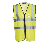 Blackrock Hi Vis Yellow Executive Gilet senza maniche, uomo e donna con zip a tutta lunghezza, abbigliamento di sicurezza leggero e riflettente ad alta visibilità, completamente certificato EN