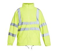 Blackrock Hi Vis Yellow Fleece Jacket, uomo e donna, resistente e calda, anti-pilling, abbigliamento da lavoro di sicurezza riflettente ad alta visibilità, completamente certificato EN