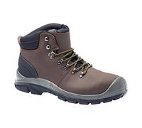 Blackrock Malvern Marrone Stivali di sicurezza leggeri, punta in acciaio S3, uomo e donna, scarpe in pelle, resistenti all'acqua, intersuola protettiva in acciaio, stivali di sicurezza antiscivolo