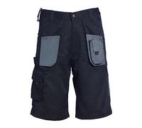 Blackrock Pantaloncini Workman Cargo da uomo, nero/grigio Abbigliamento da lavoro di sicurezza, tasche cargo, porta telefono, abbigliamento da lavoro utile in policotone resistente